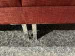 Sofa in Red Finish by Global Upholstery