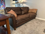 Leather Sofa, Chair, Ottoman