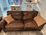 Leather Sofa, Chair, Ottoman