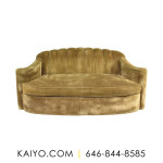 Directional Furniture Mid Century Modern Channel Back Sofa by Larry La