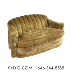 Directional Furniture Mid Century Modern Channel Back Sofa by Larry La