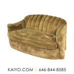 Directional Furniture Mid Century Modern Channel Back Sofa by Larry La