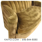 Directional Furniture Mid Century Modern Channel Back Sofa by Larry La