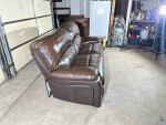 FREE DELIVERY 🚚  Ashley furniture Real Leather brown Couch, sofa,recliner
