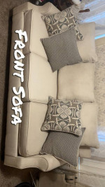 Off white sofa and Loveseat