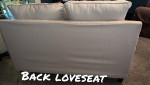 Off white sofa and Loveseat