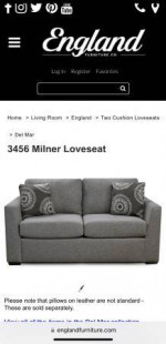 Gray Large Loveseat sofa