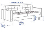 IKEA landskrona Marabo leather couch sofa