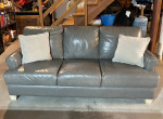 Leather Couch / Sofa - CAN DELIVER - Good Condition - Comfortable - Sits 3 or 4