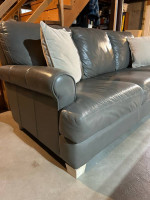 Leather Couch / Sofa - CAN DELIVER - Good Condition - Comfortable - Sits 3 or 4