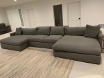Crate & Barrel Lounge 3-Piece Double Chaise Sectional Sofa