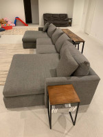 Crate & Barrel Lounge 3-Piece Double Chaise Sectional Sofa