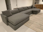 Crate & Barrel Lounge 3-Piece Double Chaise Sectional Sofa