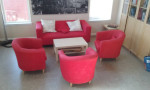 Ikea  red sofa set