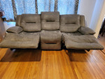 Power reclining sofa and love seat