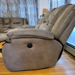 Power reclining sofa and love seat