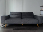 Gray Charcoal Sofa Couch approx 8 x 3 ft