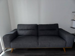 Gray Charcoal Sofa Couch approx 8 x 3 ft