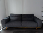 Gray Charcoal Sofa Couch approx 8 x 3 ft