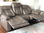 Italian Leather Power Reclining Sofa