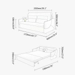 Modern Queen-size Sleeper Convertible Sofa