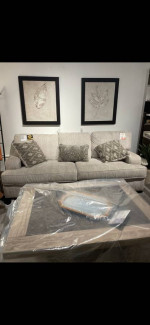 Selling Sofa and Chair With Ottoman (pillows included)