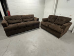 Matching Sofa And Loveseat, Tufted Brown Corduroy (Delivery available)