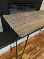 NEW HANDMADE CUSTOM RECLAIMED BARNWOOD TALL SOFA TABLE GREY NATURAL WOOD