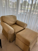 Sofa, chair and ottoman