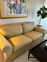 Sofa, chair and ottoman