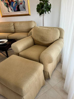 Sofa, chair and ottoman