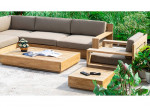 Outdoor patio teak sofa sectionals and dinning tables, furniture