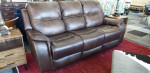 SOFA, LEATHER, POWER RECLINE