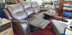 SOFA, LEATHER, POWER RECLINE