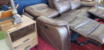 SOFA, LEATHER, POWER RECLINE