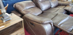 SOFA, LEATHER, POWER RECLINE