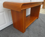 Oak Sofa Table / Hallway Table with Glass Mirrored Top