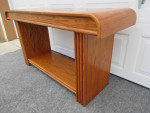 Oak Sofa Table / Hallway Table with Glass Mirrored Top