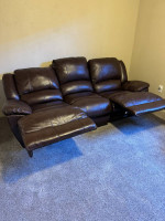 ***LEATHER SOFA AND RECLINER SET***