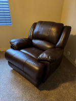 ***LEATHER SOFA AND RECLINER SET***
