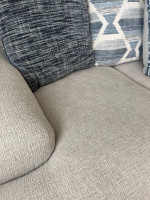 Couch - White/Ivory Fabric Sofa - Like New