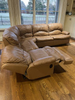 Sectional Leather Sofa Recliner and Bed