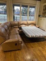 Sectional Leather Sofa Recliner and Bed