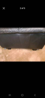 Natuzzi Black Leather Sofa & Loveseat