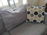 Complete your home with this gray sofa