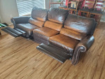Leather Sofa, 3 Seats, Reclines