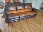 Leather Sofa, 3 Seats, Reclines