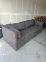 Moving! Room and board $2500 down filled gray sofa, like new, delivery available