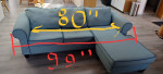 Sofa, light blue