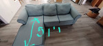 Sofa, light blue